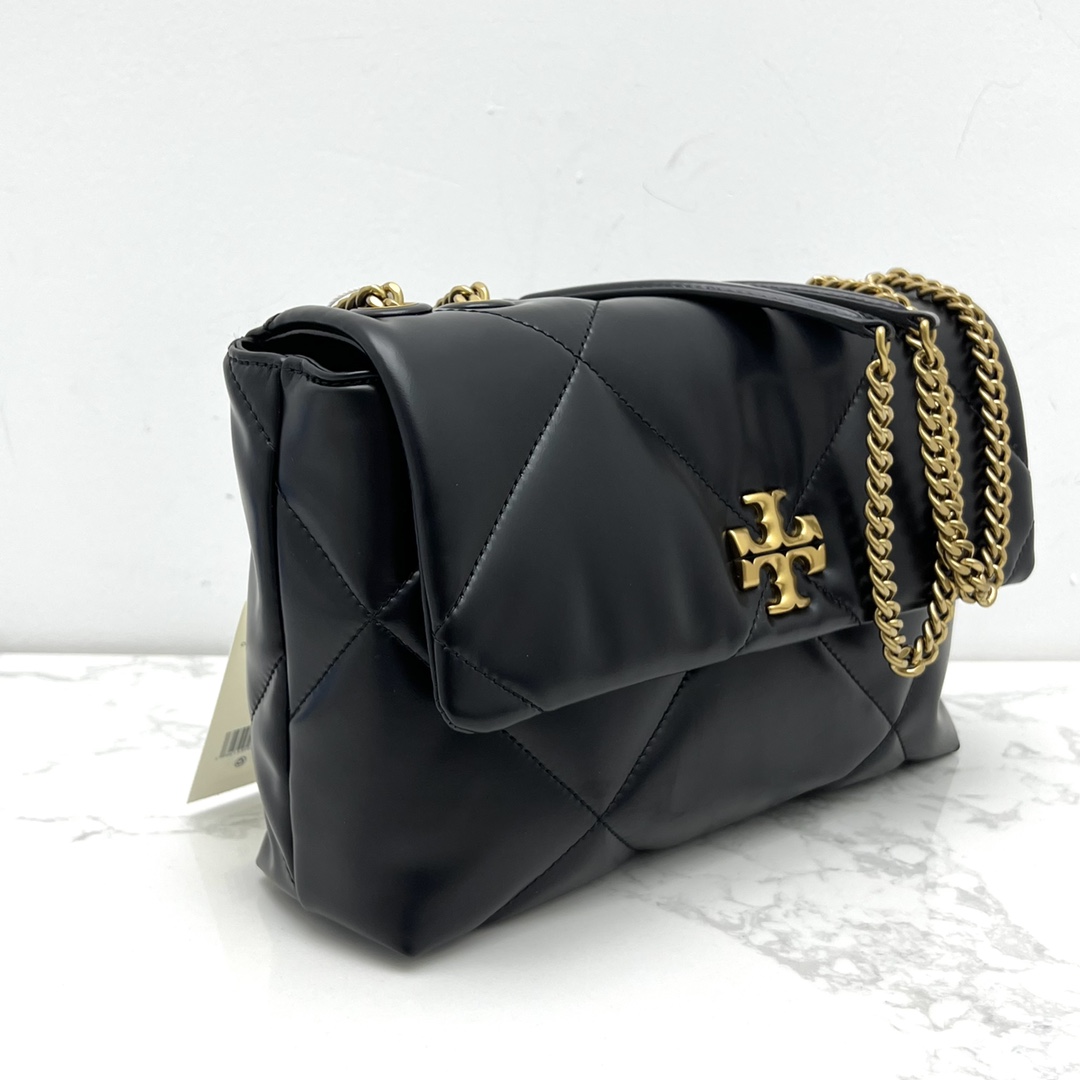 Tory Burch 新款 TB 大号 154704 小号 154706 最新款牛皮 云朵包 链条肩带背包 多功能使用 女士挎包 头层牛皮 可 单肩 可斜挎 超 黑色 白色