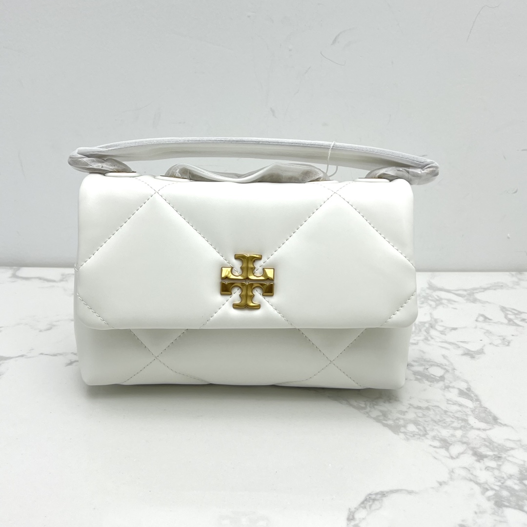 Tory Burch 新款 TB 大号 154704 小号 154706 最新款牛皮 云朵包 链条肩带背包 多功能使用 女士挎包 头层牛皮 可 单肩 可斜挎 超 黑色 白色