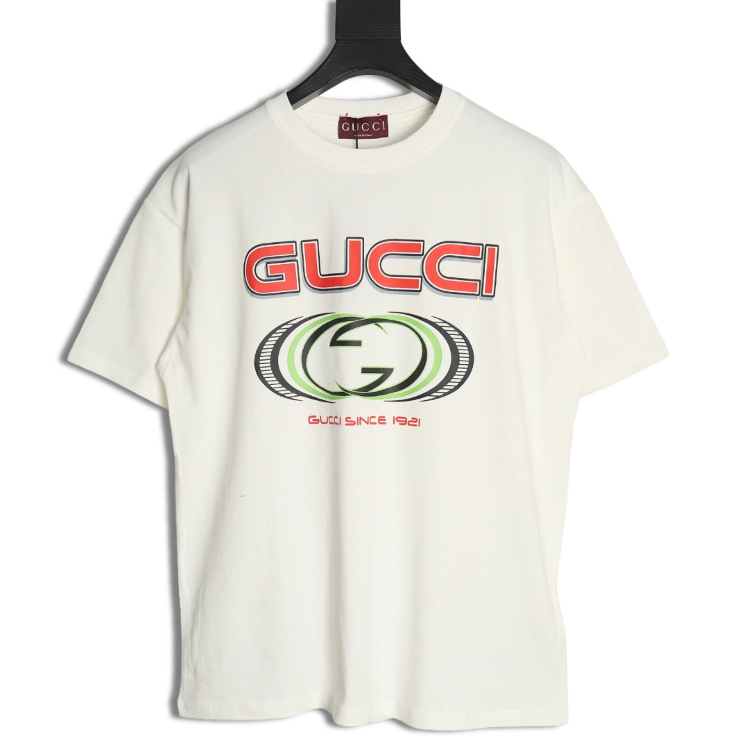 Gucci 古驰 多元素图案短袖T恤 280g短袖 高端印花工艺定制