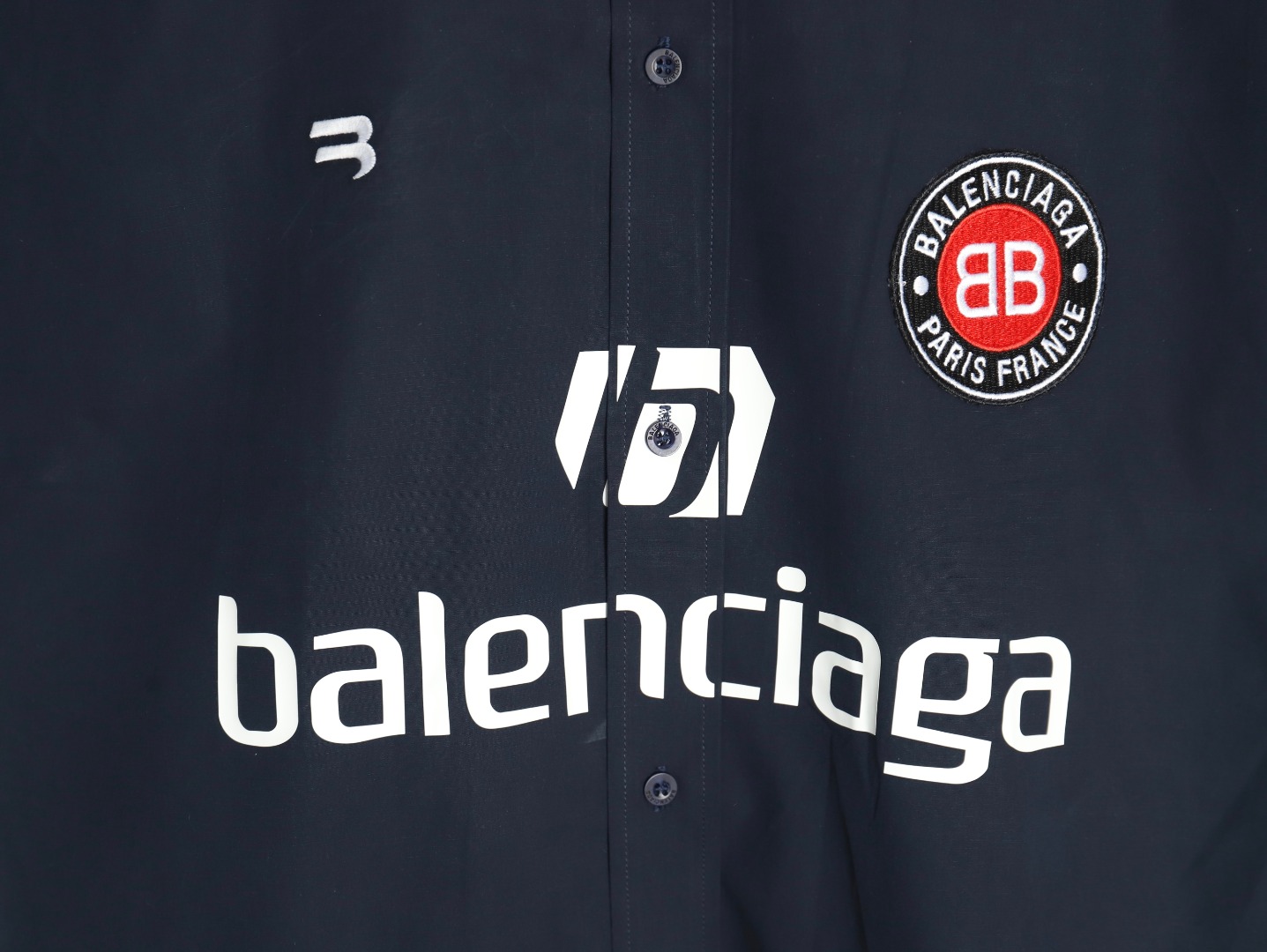 Balenciaga 巴黎世家联名足球7号衬衫短衬 印花加刺绣工艺soccerblokecore 球衣