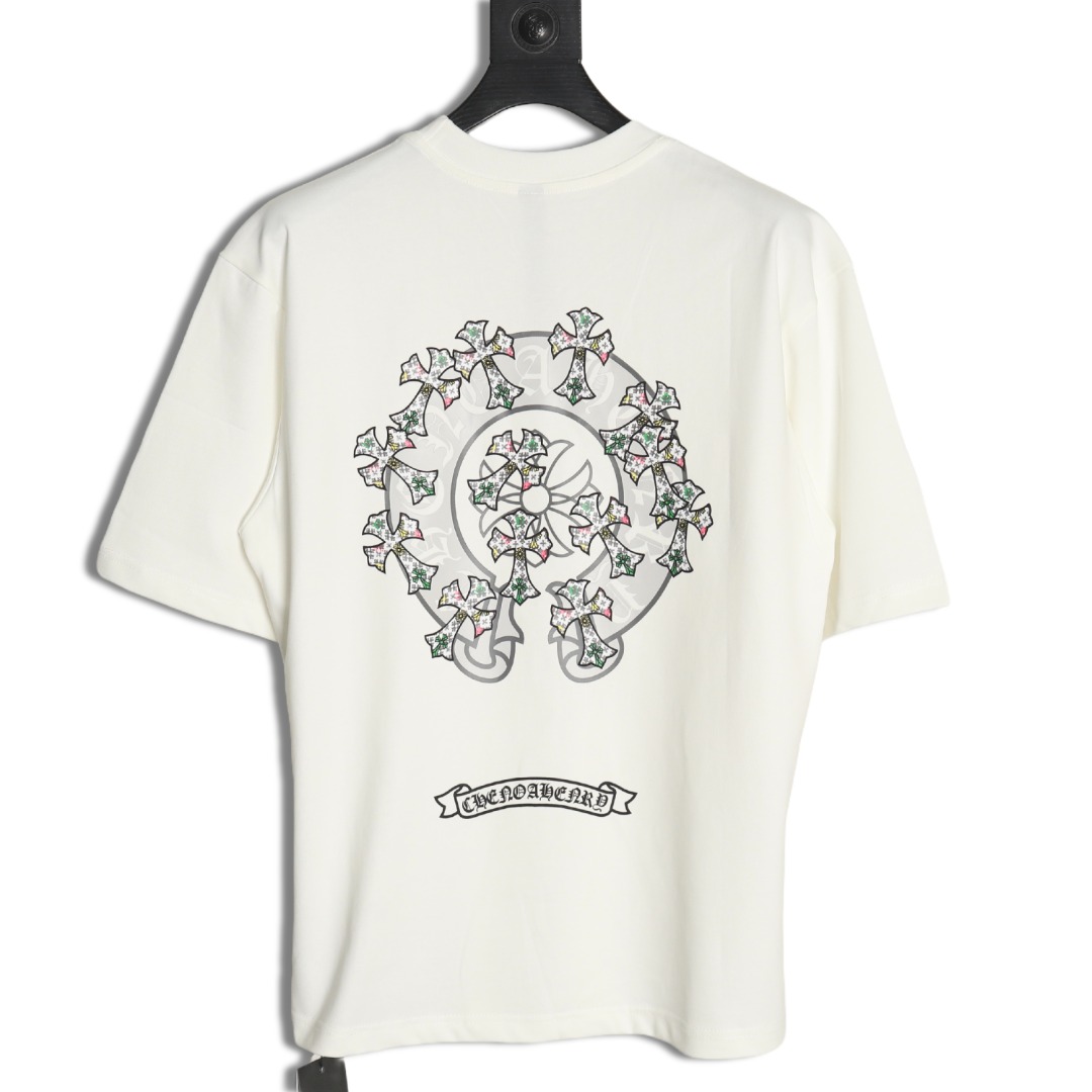 Chrome Hearts CH克罗心 梵文十字架重工刺绣T恤