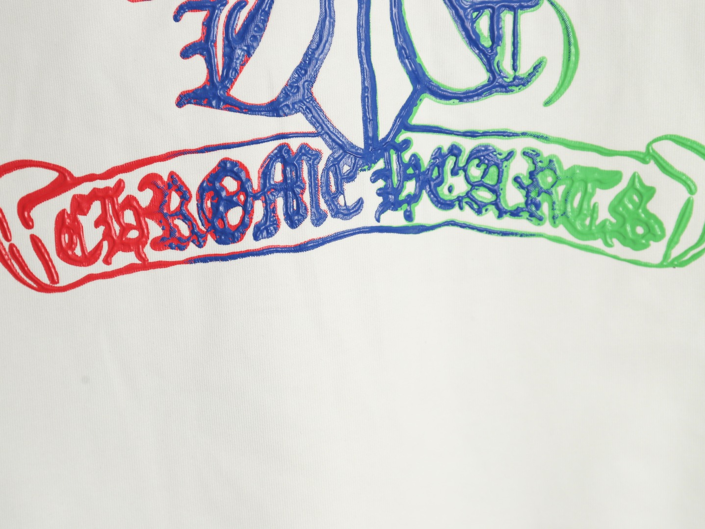 Chrome Hearts CH克罗心 梵文十字架重工彩色发泡印花T恤