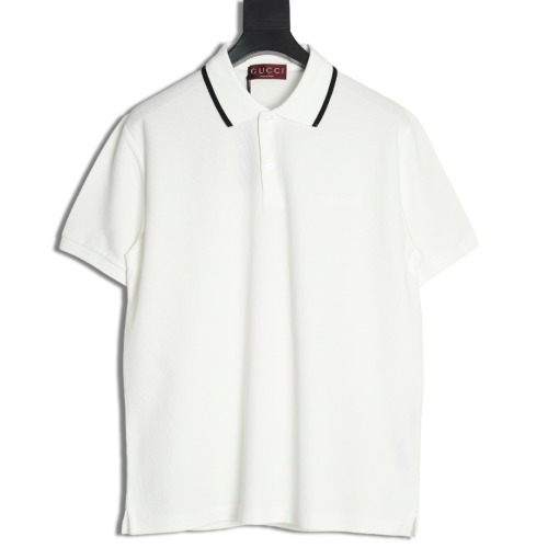Gucci Color Block Collar Short Sleeve Polo Shirt Premium Quality 1 Gucci Color Block Collar Short Sleeve Polo Shirt Premium Quality