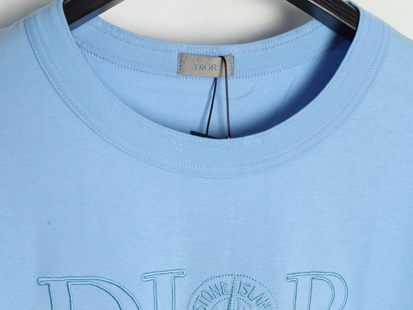 Dior x STONE ISLAND 迪奥CD石头岛 联名款刺绣字母罗盘短袖T恤