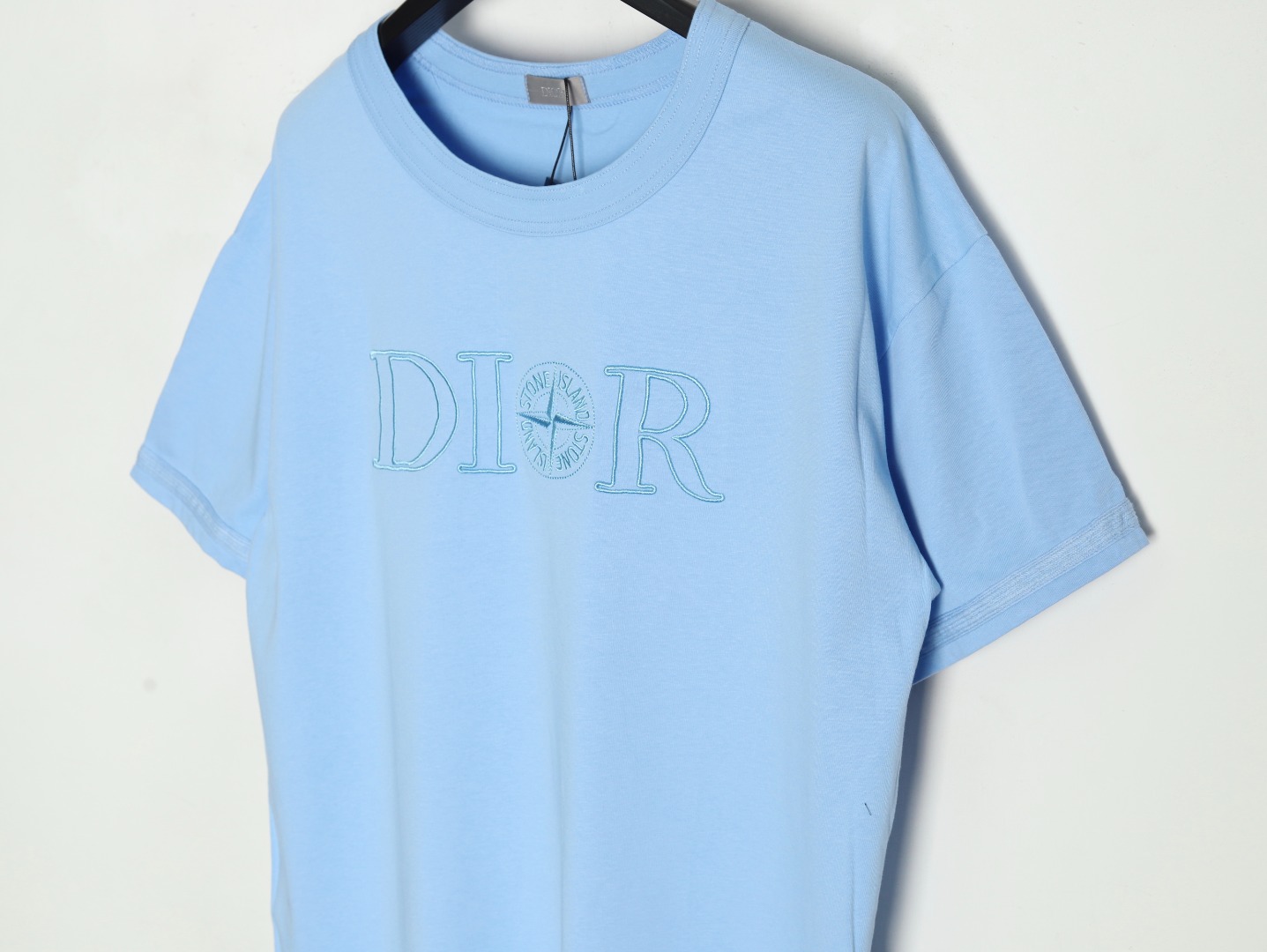 Dior x STONE ISLAND 迪奥CD石头岛 联名款刺绣字母罗盘短袖T恤