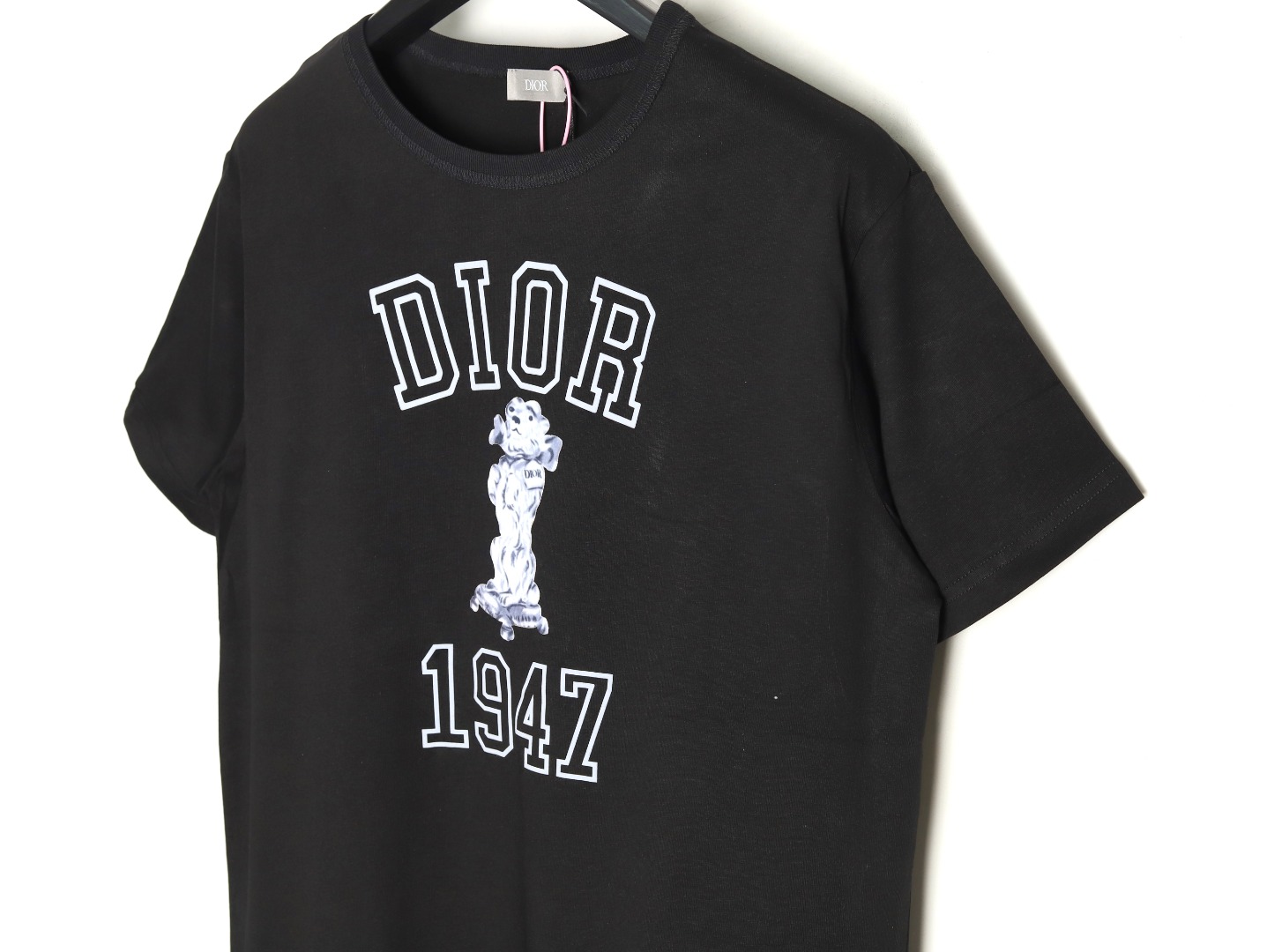 DIOR 迪奥 棉质竹节平纹针织面料 Bobby 刺绣T恤