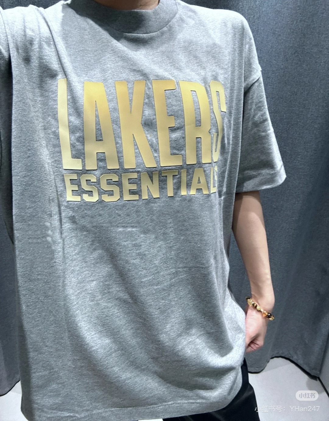 Fear of God x NBA fog联名字母短袖T恤 上身效果#