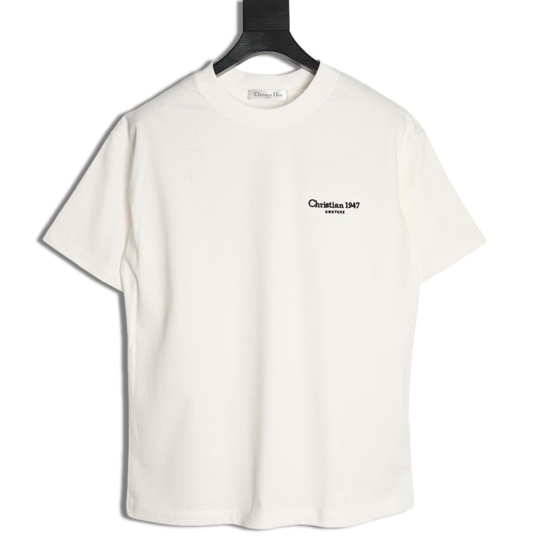 Dior 25ss 1947 Logo Embroidered Short Sleeve T-Shirt - Comfortable & Stylish