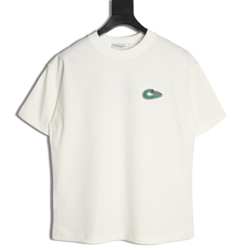 Dior Men's T-Shirt White Cotton Jersey with Snake Embroidery 1 Dior Men's T-Shirt White Cotton Jersey with Snake Embroidery