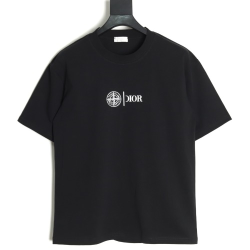 Dior x Stone Island 25SS Black Short Sleeve T-Shirt - High Quality Cotton 1 Dior x Stone Island 25SS Black Short Sleeve T-Shirt - High Quality Cotton