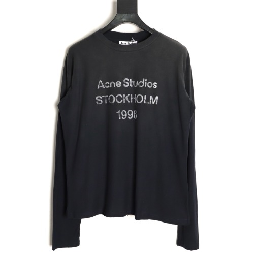 Acne Studios 1996 Stockholm Long Sleeve T-Shirt Sandblasted Distressed Washed 1 Acne Studios 1996 Stockholm Long Sleeve T-Shirt Sandblasted Distressed Washed