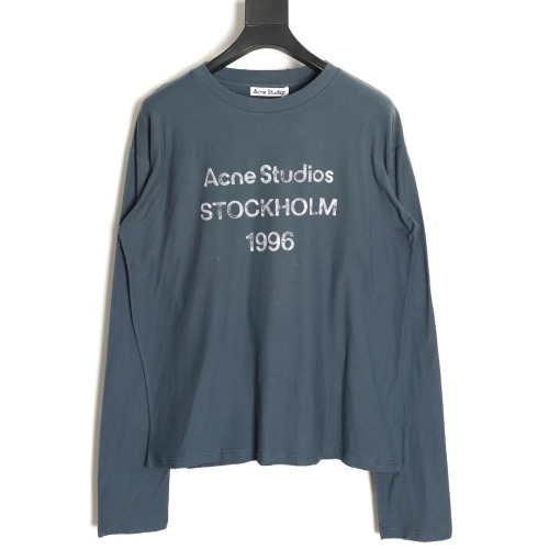 Acne Studios 1996 Stockholm Washed Long Sleeve T-Shirt, Sandblasted & Distressed 1 Acne Studios 1996 Stockholm Washed Long Sleeve T-Shirt, Sandblasted & Distressed