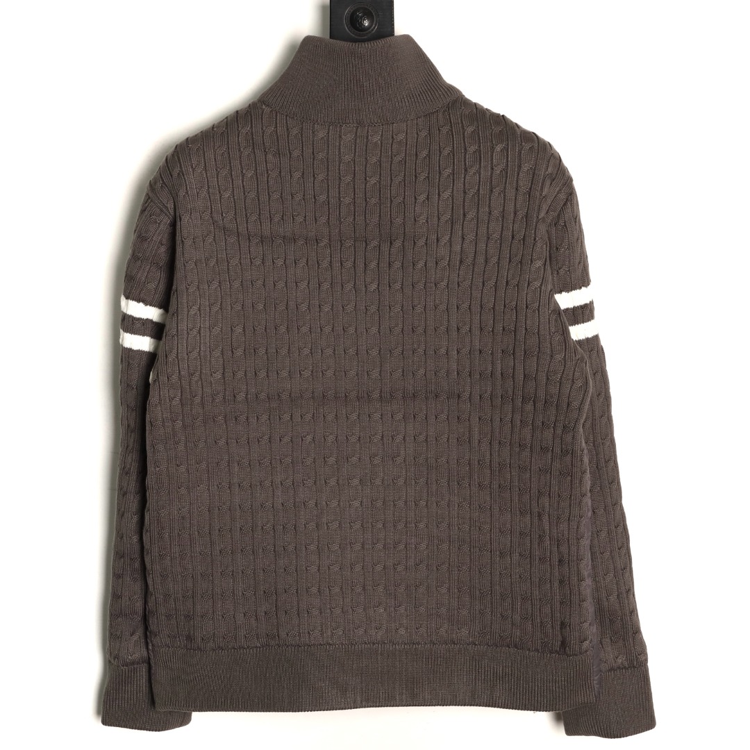 Moncler 蒙口 Padded Corduroy系列 FW24 拉链拼接袖轻便针织开衫羽绒服