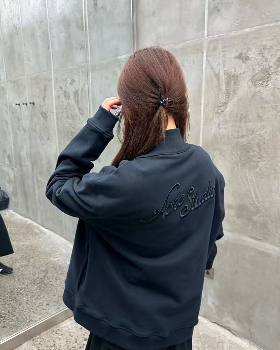 Acne Studios 25FW 拉链立领外套 上身效果#