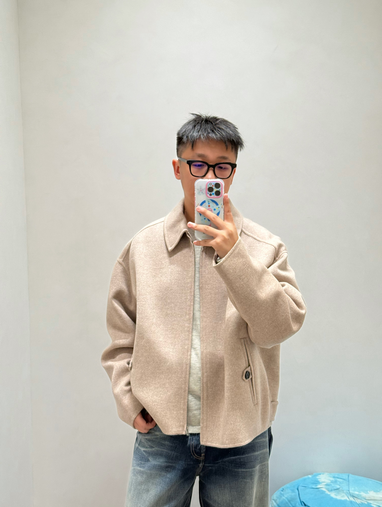 Acne Studios 25FW 翻领羊毛夹克
上身效果#