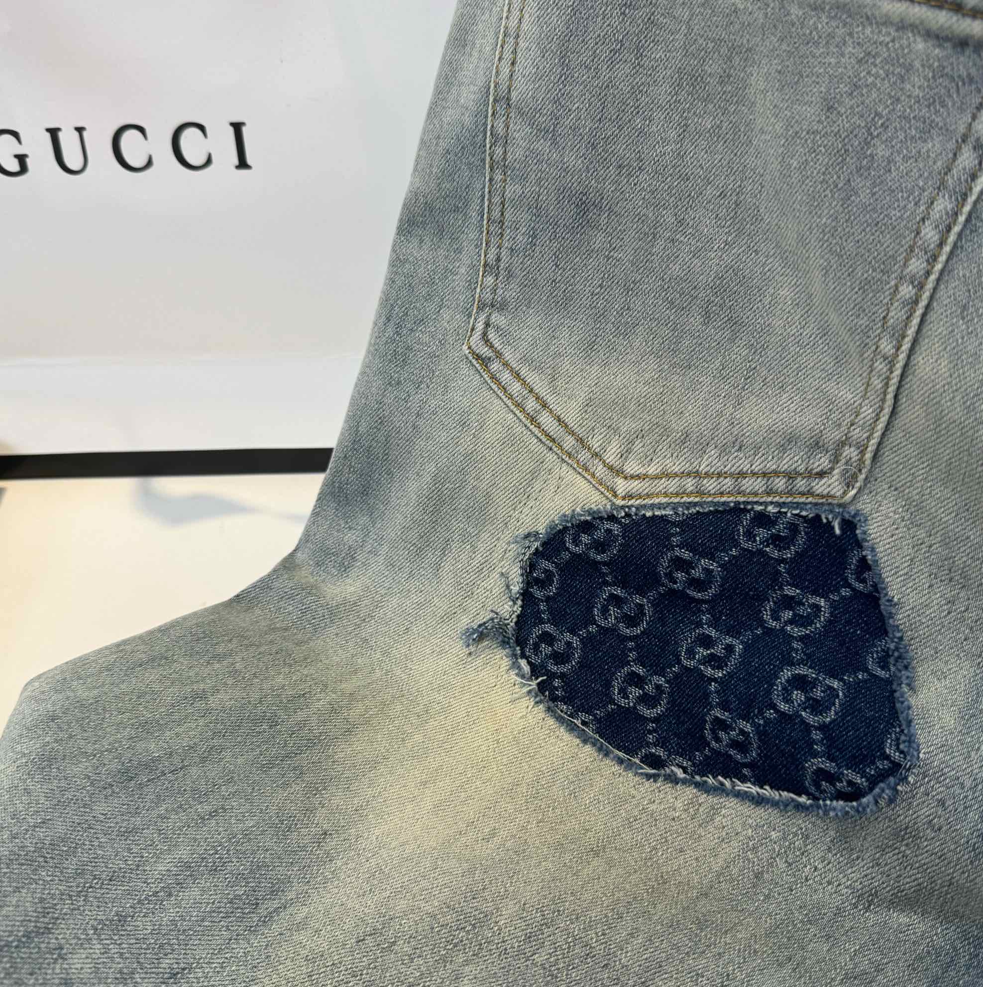 2024 Summer GUCCI Gucchi Tweed Jeans for Men – High-End Custom Order - 图片 4