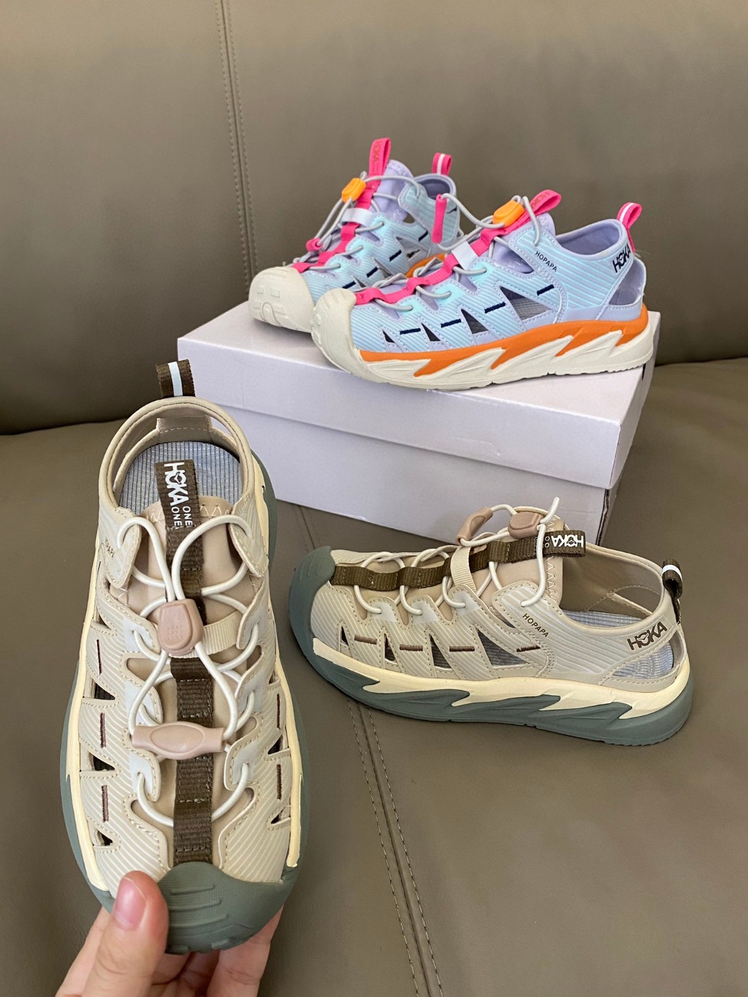 图片[9]-活动尺码：26-37 妈耶～也太可爱了吧～🤩🤩🤩 HOKA HOPARA包头镂空溯溪凉鞋，登山鞋底更贴合脚掌🦶🏻，日常出门或户外出行两不误👻呼吸镂空设计，夏天干爽又透气💨鞋底软软的～爆走无压-选品中心