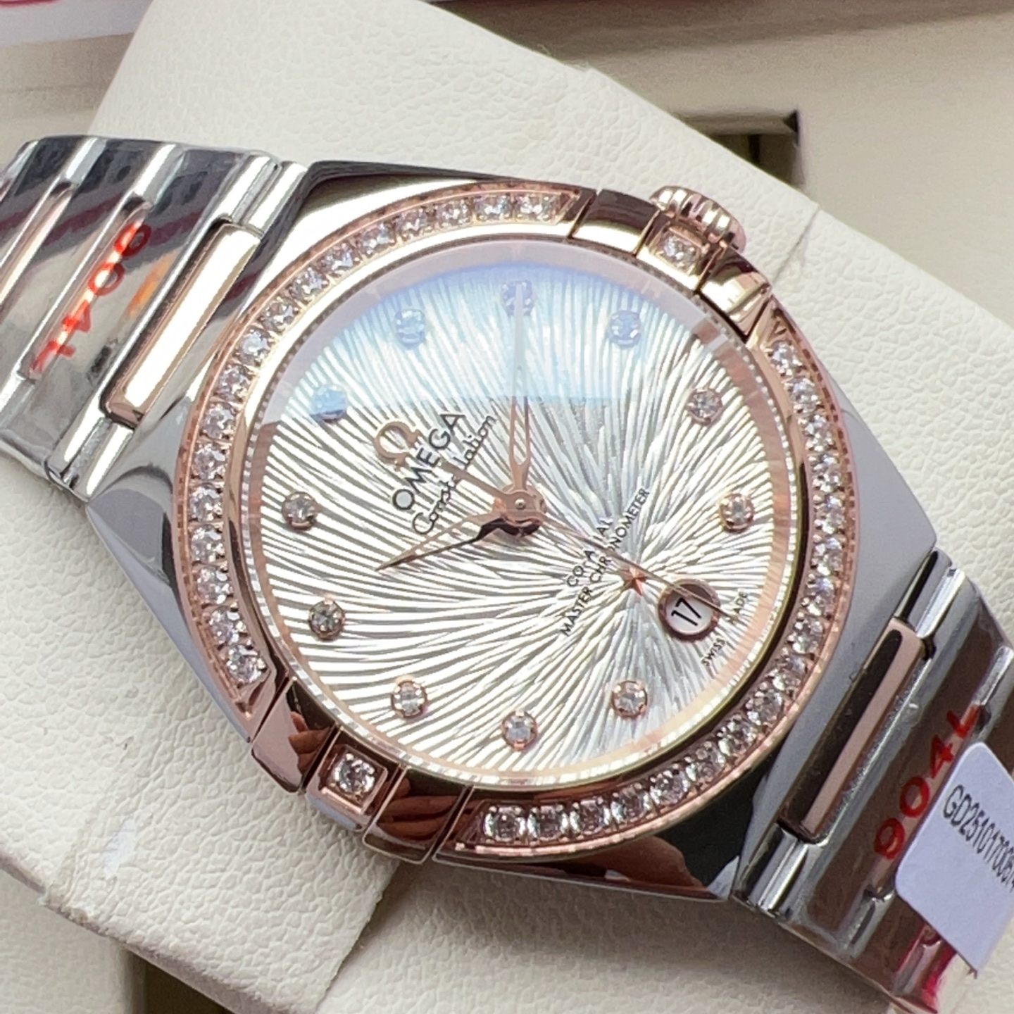 OMEGA Constellation Diamond-Set Watch, Mother-of-Pearl Dial, 29 mm