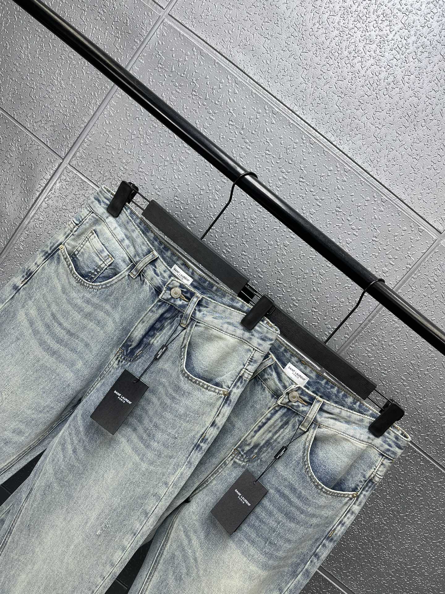 Yves Saint Laurent Men's Relaxed Fit Jeans with Vintage Wash 4 i1710162678 3012 5