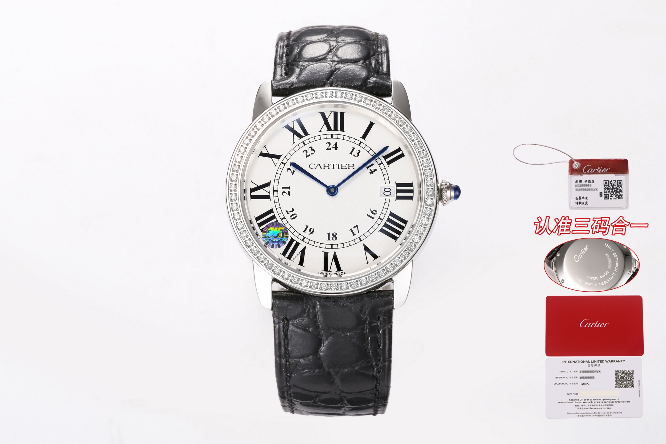 NO:942999,Uni-President launches the latest three-in-one 3wf upgraded version, the top Cartier RONDE DE  CARTIER London series WSRN0021 was released at the same time as W6700155 model, 3wf couple watch in large and small sizes, perfectly retaining the elegant appearance and Cartier characteristics, Roman numeral time scales, sword-shaped grilled steel blue hands, sapphire glass mirror, silver-plated pearlescent dial, smooth and balanced design style, presenting  Full of luster, equipped with an original quartz movement imported from Switzerland (the appearance of the movement is consistent with the original). The diameter of the large size is 36mm, and the diameter of the small size is 29.5mm. It is equipped with an imported Italian calfskin original buckle and is interoperable with the original version. Produced by 3WF,,cartier,cartier,cowhide19860909统一 最新推出三码合一 3wf升级版,顶级卡地亚RONDE DE CARTIER伦敦系列WSRN0021与W6700155型号同时发布,3wf情侣手表大号小号,完美保留了典雅外观和卡地亚特色,罗马数字时标,剑形烤钢蓝指针,蓝宝石玻璃镜面,镀银珠光表盘,流畅均衡设计风范,呈现饱满光泽,搭载原装瑞士进口石英机芯(机芯外观与原装一致）大号直径尺寸36mm直径,小号直径尺寸:29.5mm.搭配进口意大利小牛皮原装扣与原版互通.3WF出品,,cartier,cartier,cowhide,Watch