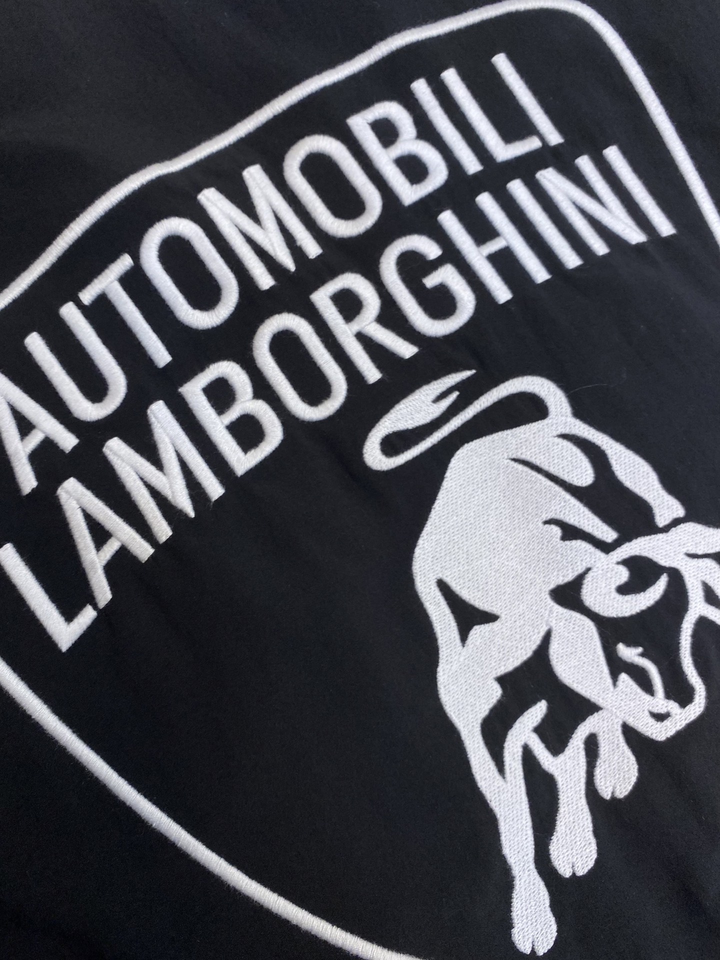 Luxurious Balenciaga x Lamborghini Embroidered Jacket: Classic Black Dress with Legendary Design - 图片 9