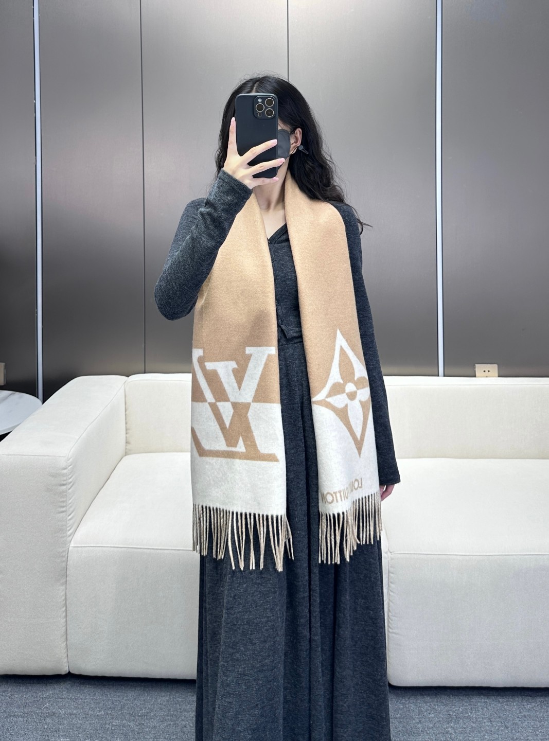 Louis Vuitton Scarf Cashmere Wool Winter Collection