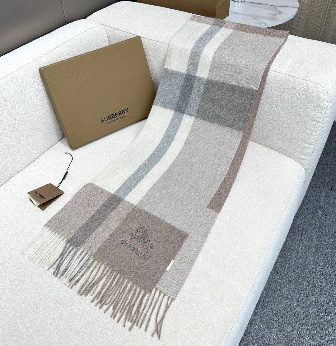 Burberry Cashmere Scarf for Men and Women, Classic Check Design, 30x170cm 5 a1733582272228 7400