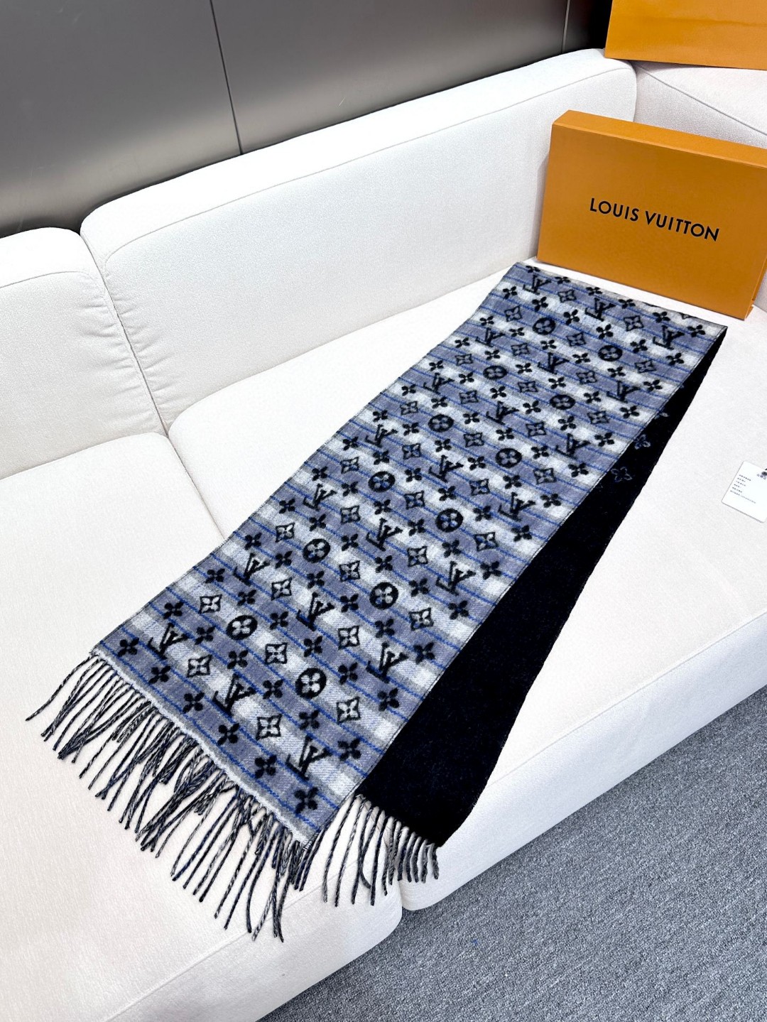 Louis Vuitton Inspired Cashmere Scarf - Designer Style, Ultra-Soft, 32x200 cm 6 a1733584306300 6478