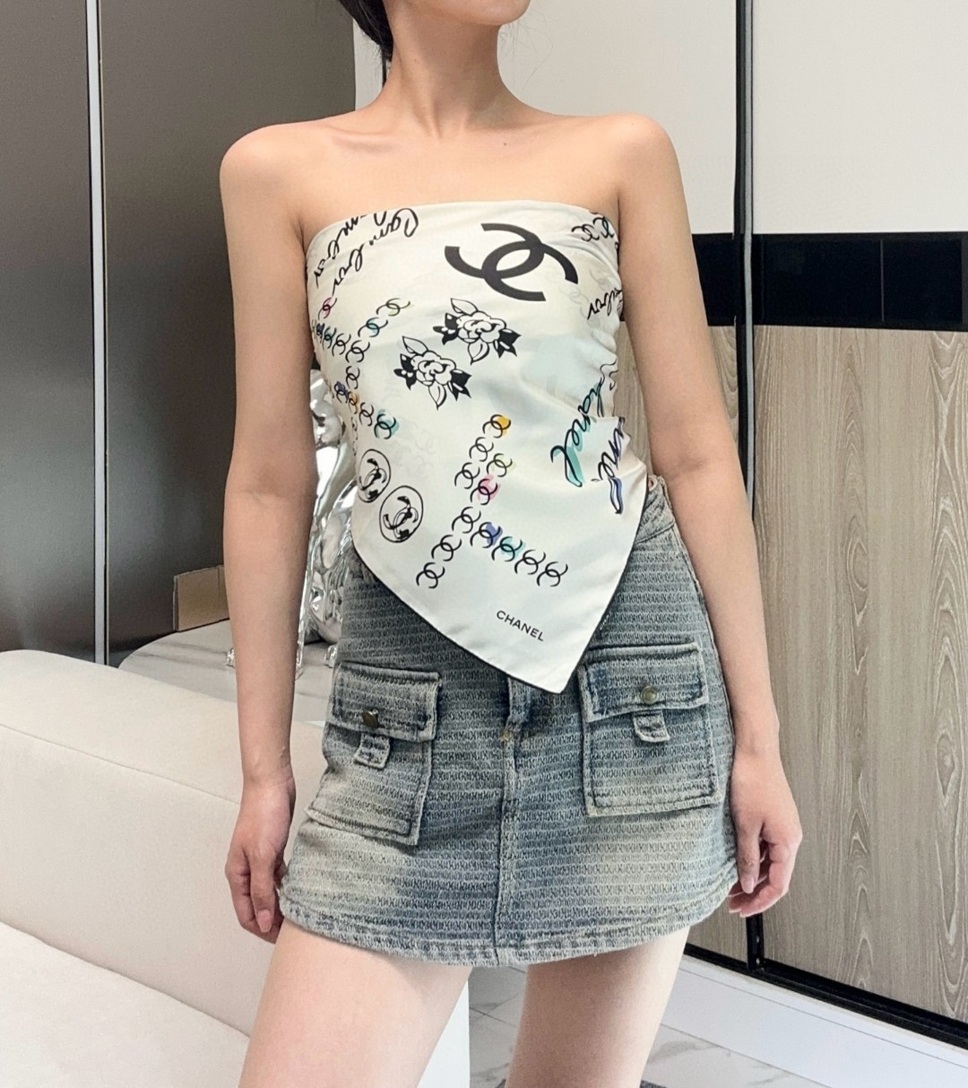 ๐ช๐๐๐๐๐ โขใๅCๆถ้ธฆ้
้ฅฐใ็ฝ่ฒ
Size๏ผ90x90cm 100%็ไธๆ็บน,18mmๅๅๅ
้๏ผ็ฒพ