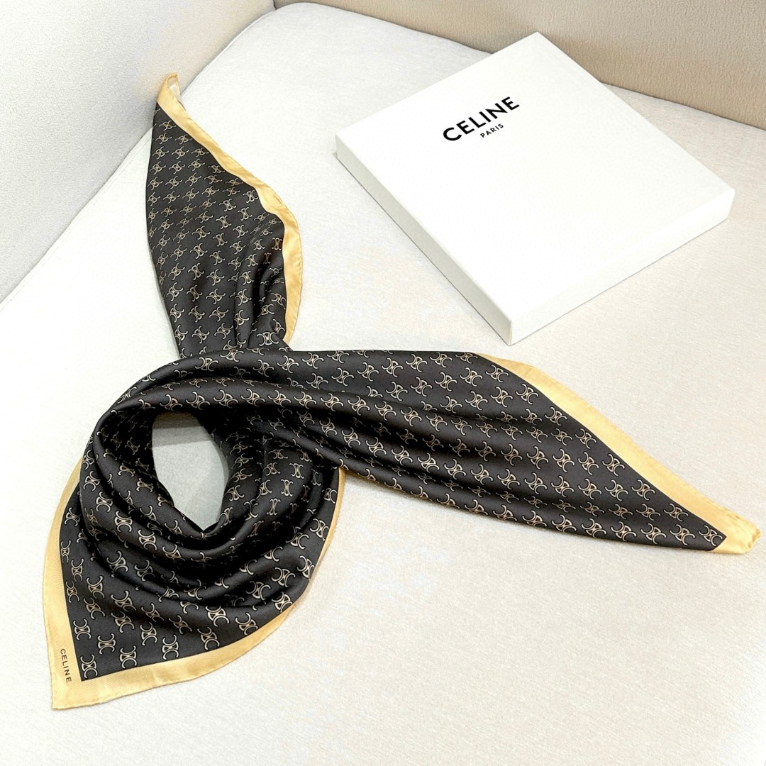 【▪真丝上新🆕……️ 惊艳！😘🔥披着围着都美的~让人过目不忘！！】Celine这款出来的效果真的，一秒美