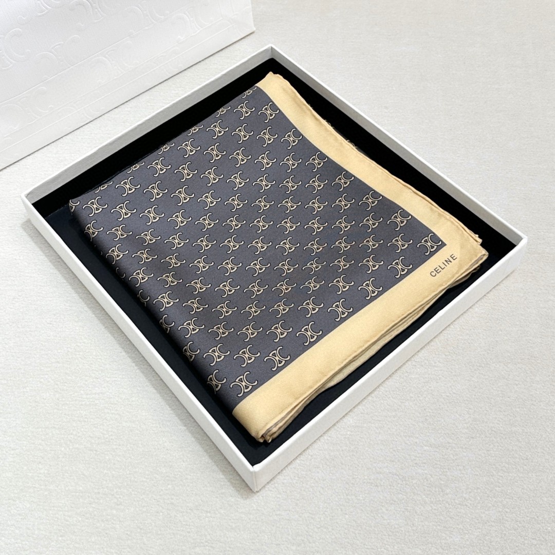 【▪真丝上新🆕……️ 惊艳！😘🔥披着围着都美的~让人过目不忘！！】Celine这款出来的效果真的，一秒美