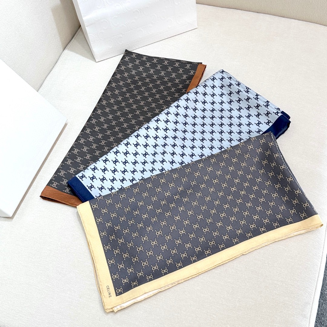 【▪真丝上新🆕……️ 惊艳！😘🔥披着围着都美的~让人过目不忘！！】Celine这款出来的效果真的，一秒美