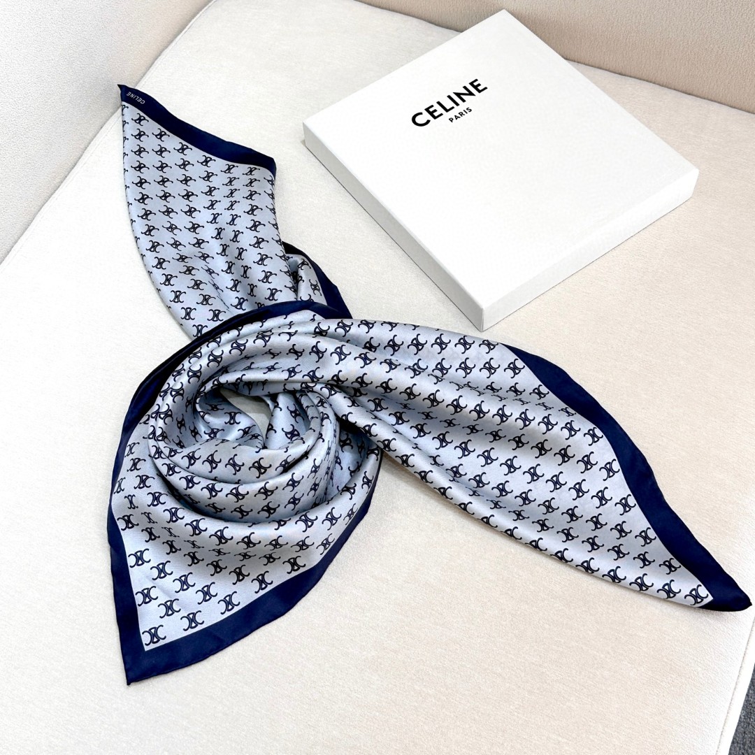 【▪真丝上新🆕……️ 惊艳！😘🔥披着围着都美的~让人过目不忘！！】Celine这款出来的效果真的，一秒美