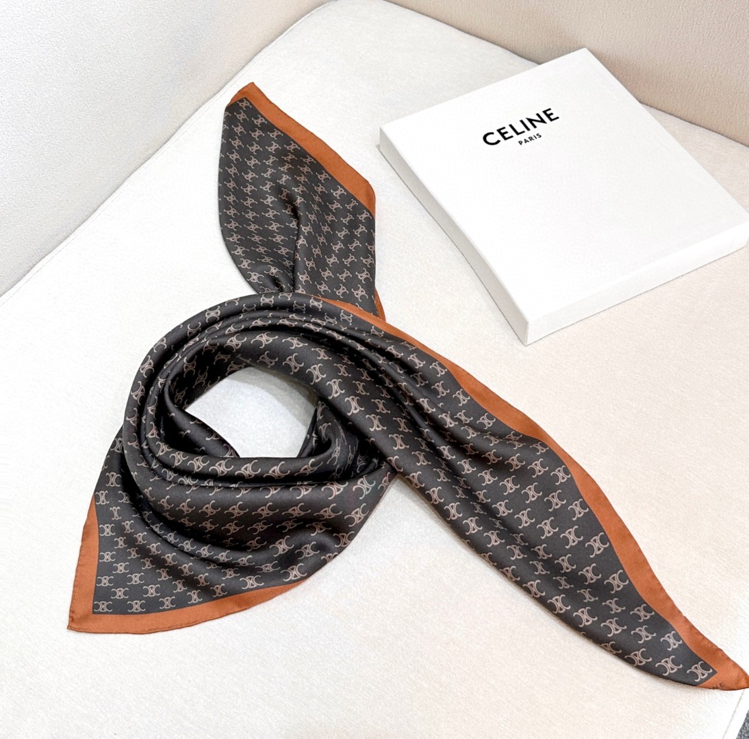 【▪真丝上新🆕……️ 惊艳！😘🔥披着围着都美的~让人过目不忘！！】Celine这款出来的效果真的，一秒美