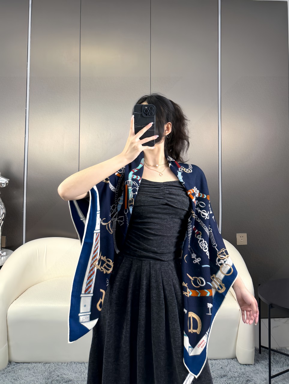   2025年专柜同步 最新款Hermes【双面同色】【跃动的马儿 140】‼️顶级丝羊绒工艺超值‼️爱