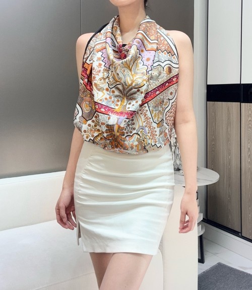 Royal Palace Gate Double-Sided Silk Scarf, 90x90cm, Inspired by Vienna 1 Royal Palace Gate Double-Sided Silk Scarf, 90x90cm, Inspired by Vienna