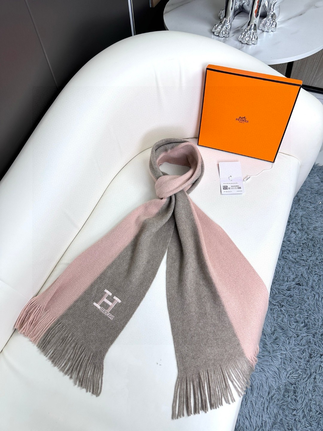 Hermes-inspired Unisex Cashmere Scarf - Classic Design, Timeless Style 7 a1749822215112 3450