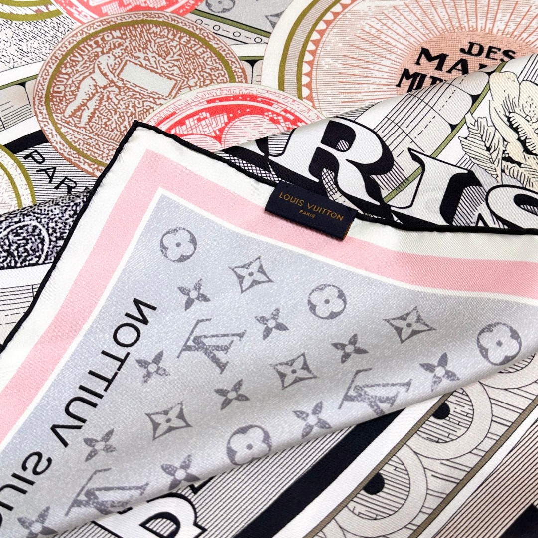 𝐋𝐨𝐮𝐢𝐬 𝐕𝐮𝐢𝐭𝐭𝐨𝐧 • 𝟐𝟓ꫛꫀꪝ《复古海报》Size：90x90cm 100%斜纹真丝 18m