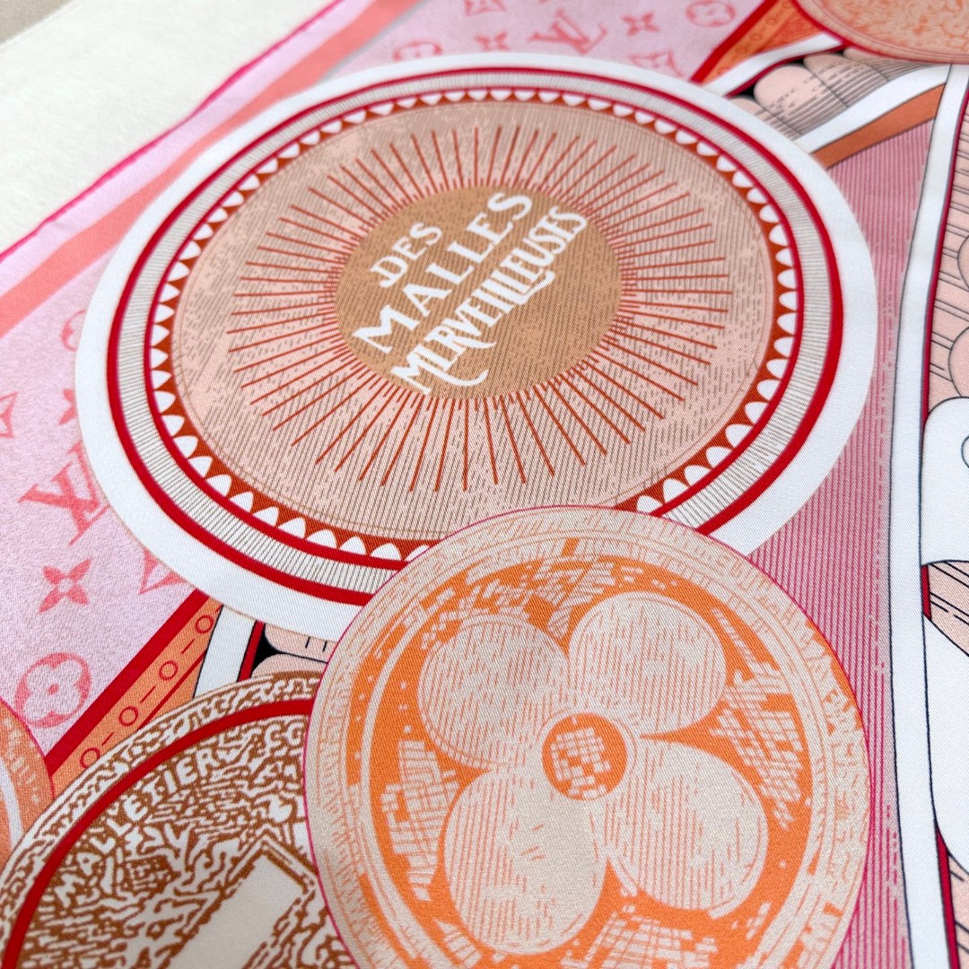 𝐋𝐨𝐮𝐢𝐬 𝐕𝐮𝐢𝐭𝐭𝐨𝐧 • 𝟐𝟓ꫛꫀꪝ《复古海报》Size：90x90cm 100%斜纹真丝 18m