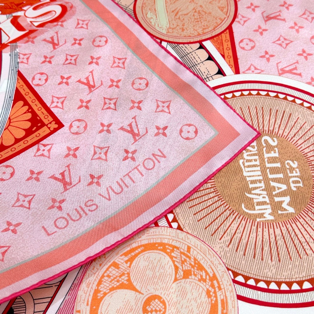 𝐋𝐨𝐮𝐢𝐬 𝐕𝐮𝐢𝐭𝐭𝐨𝐧 • 𝟐𝟓ꫛꫀꪝ《复古海报》Size：90x90cm 100%斜纹真丝 18m