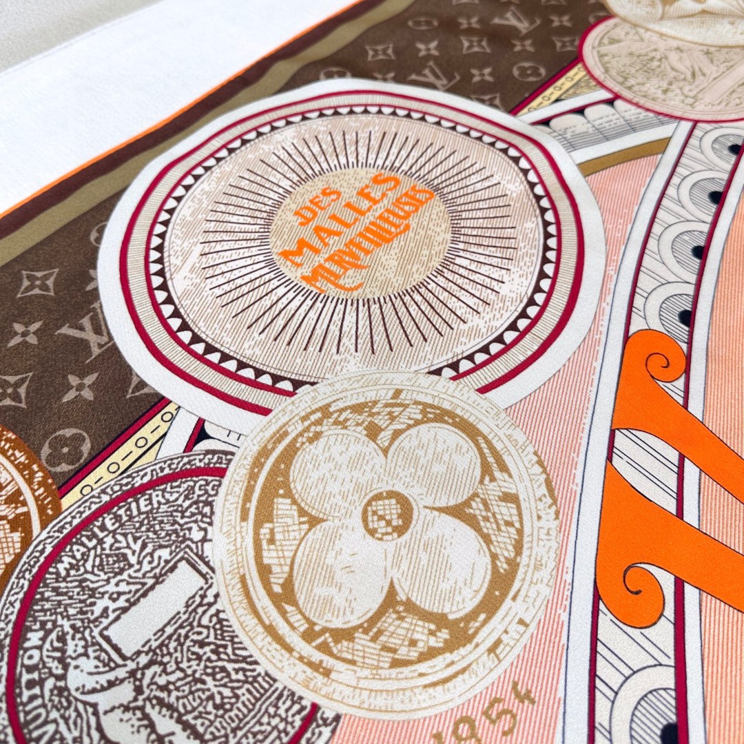 𝐋𝐨𝐮𝐢𝐬 𝐕𝐮𝐢𝐭𝐭𝐨𝐧 • 𝟐𝟓ꫛꫀꪝ《复古海报》Size：90x90cm 100%斜纹真丝 18m