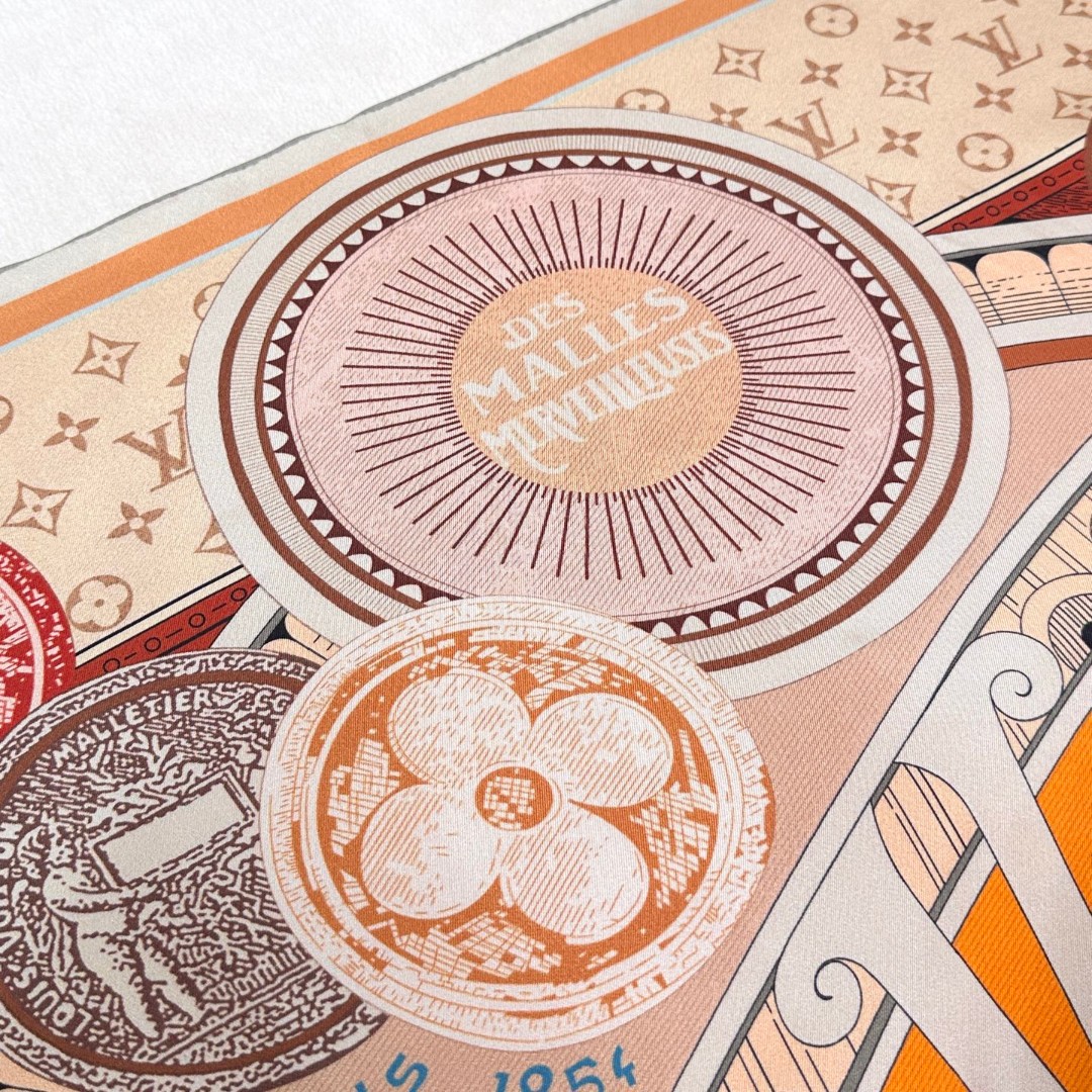 𝐋𝐨𝐮𝐢𝐬 𝐕𝐮𝐢𝐭𝐭𝐨𝐧 • 𝟐𝟓ꫛꫀꪝ《复古海报》Size：90x90cm 100%斜纹真丝 18m