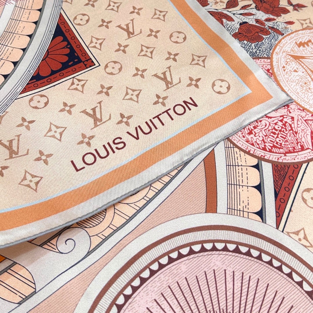 𝐋𝐨𝐮𝐢𝐬 𝐕𝐮𝐢𝐭𝐭𝐨𝐧 • 𝟐𝟓ꫛꫀꪝ《复古海报》Size：90x90cm 100%斜纹真丝 18m