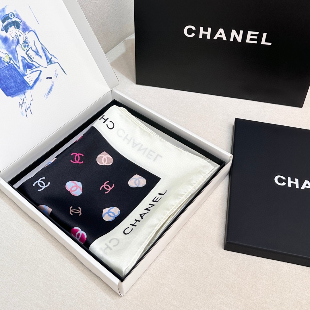  ✨✨CHAMEL【小香蝴蝶结90】真丝方巾‼️抢‼️VIP推荐  ‼️👍下手一定要快【高端  大爱❤️