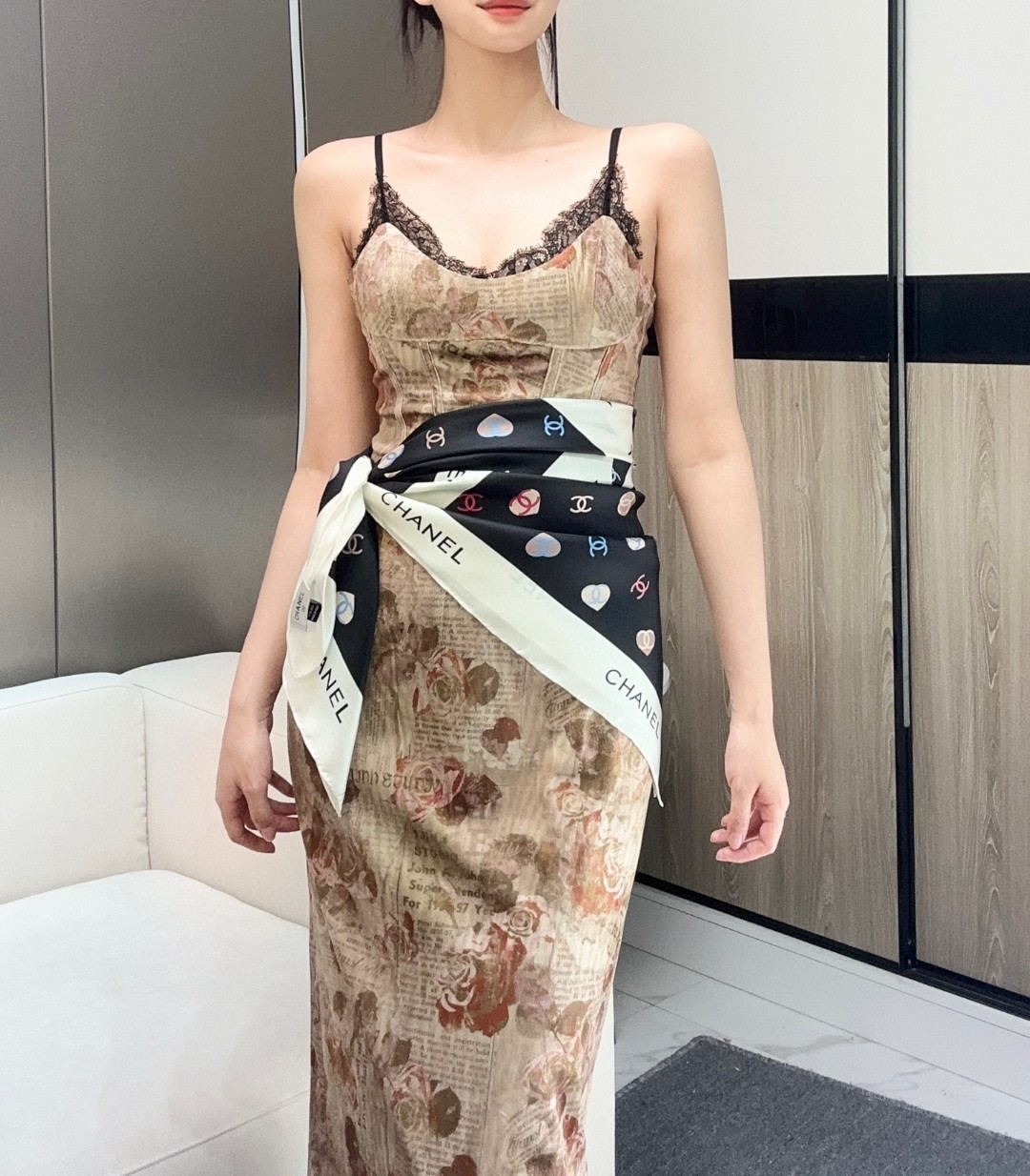  ✨✨CHAMEL【小香蝴蝶结90】真丝方巾‼️抢‼️VIP推荐  ‼️👍下手一定要快【高端  大爱❤️