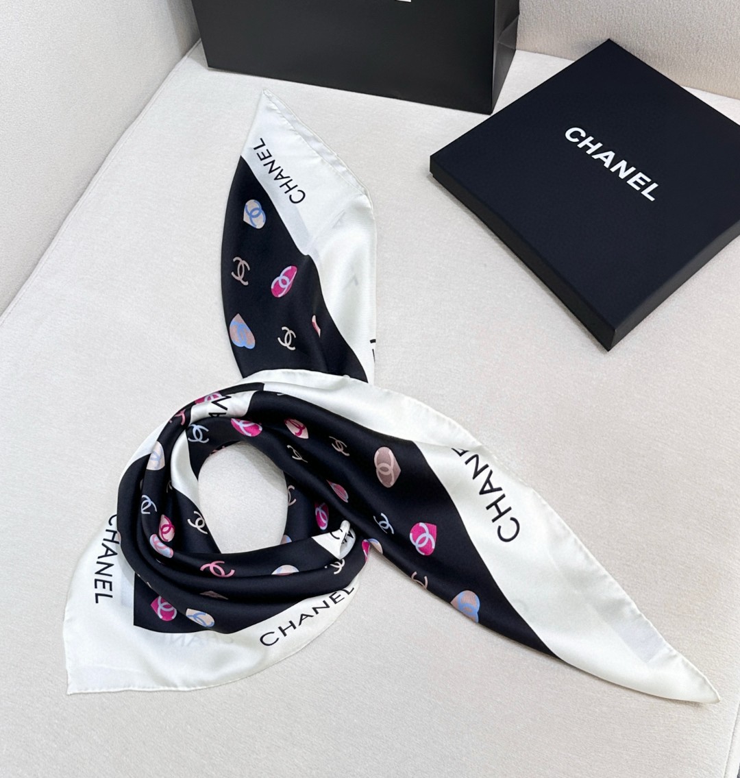  ✨✨CHAMEL【小香蝴蝶结90】真丝方巾‼️抢‼️VIP推荐  ‼️👍下手一定要快【高端  大爱❤️