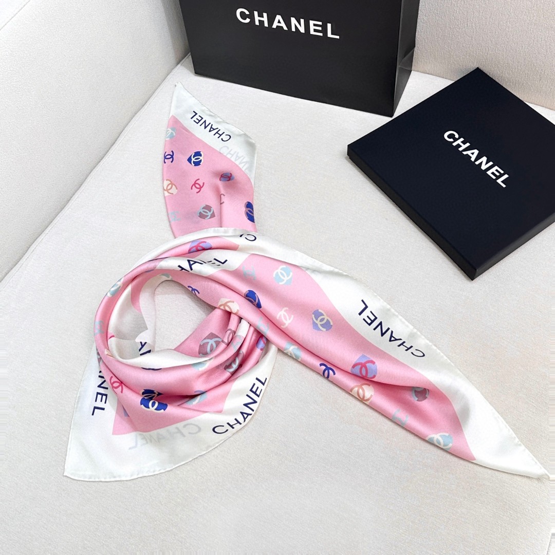  ✨✨CHAMEL【小香蝴蝶结90】真丝方巾‼️抢‼️VIP推荐  ‼️👍下手一定要快【高端  大爱❤️