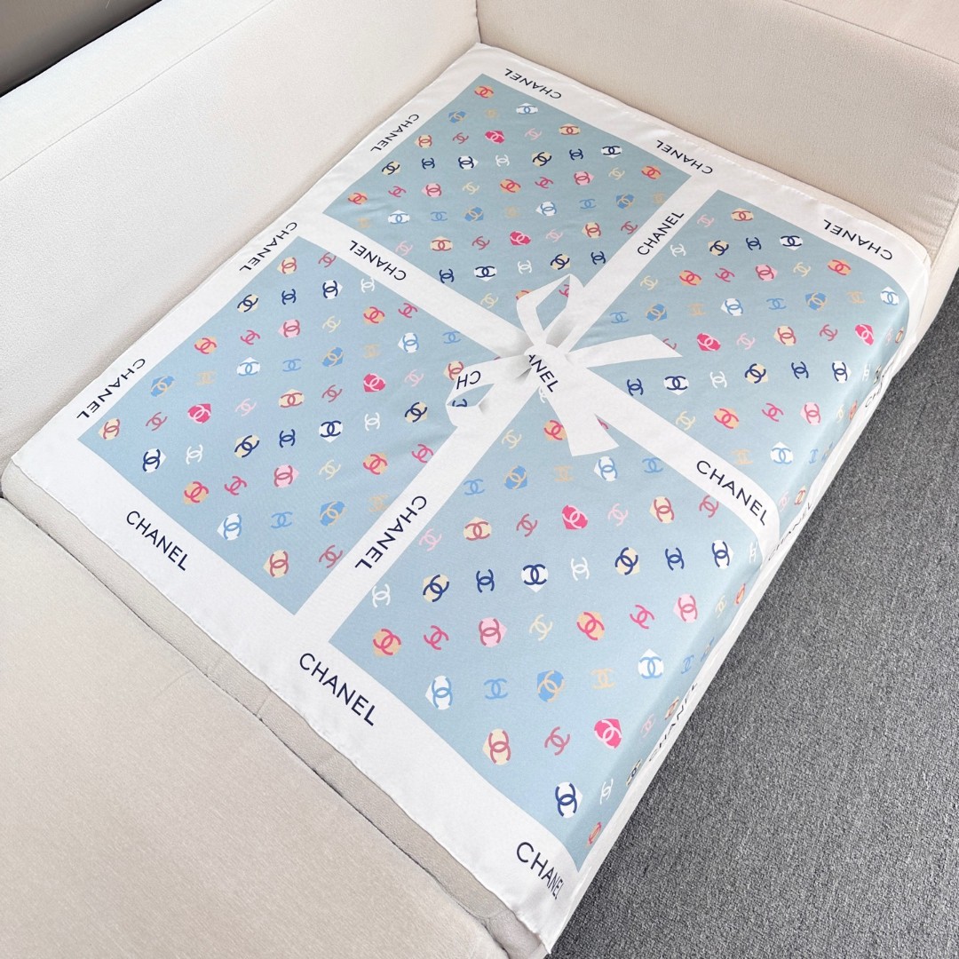  ✨✨CHAMEL【小香蝴蝶结90】真丝方巾‼️抢‼️VIP推荐  ‼️👍下手一定要快【高端  大爱❤️