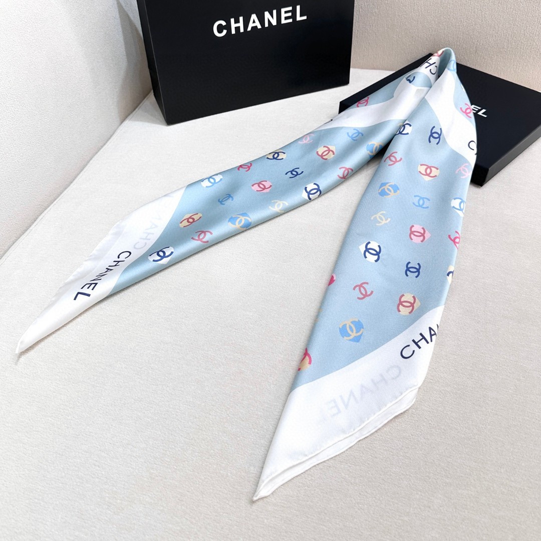  ✨✨CHAMEL【小香蝴蝶结90】真丝方巾‼️抢‼️VIP推荐  ‼️👍下手一定要快【高端  大爱❤️