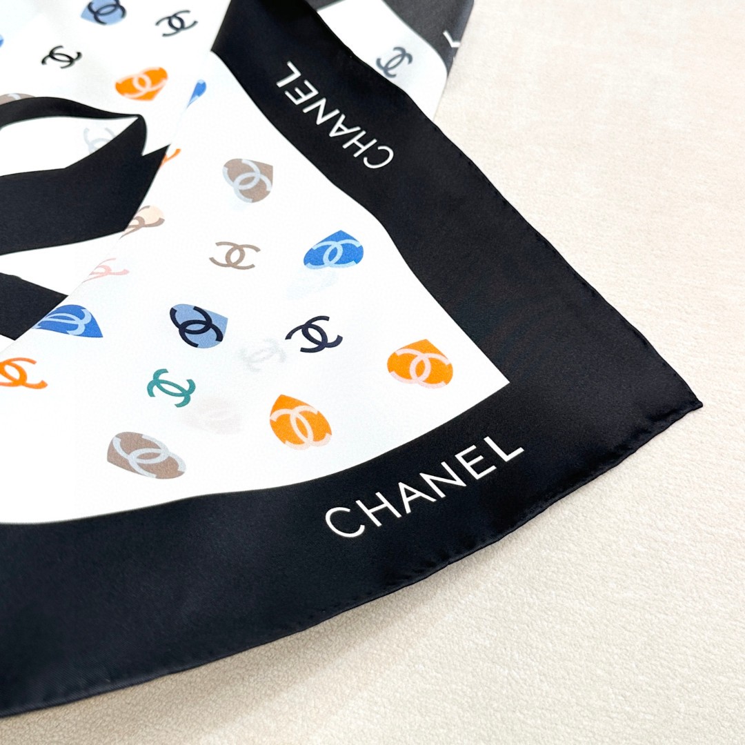  ✨✨CHAMEL【小香蝴蝶结90】真丝方巾‼️抢‼️VIP推荐  ‼️👍下手一定要快【高端  大爱❤️